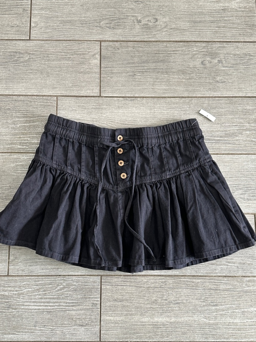 Free People We The Free Roselle High Rise Black Denim Mini Skirt New! - Picture 7 of 11